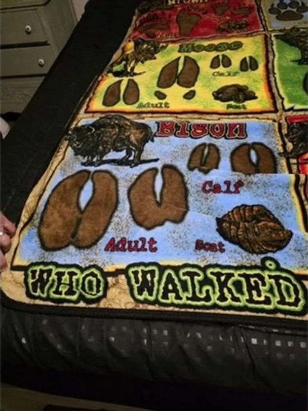 Who Walked in The Park Plush Blanket Throw 51 x 69